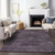 8' X 10' Eggplant Purple And Gray Geometric Washable Indoor Outdoor Area Rug