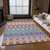 8' X 10' Purple Lilac And Orange Southwestern Washable Indoor Outdoor Area Rug