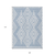 9' X 12' Denim Blue And Ivory Geometric Washable Indoor Outdoor Area Rug