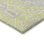 8' Yellow Ivory And Beige Round Floral Washable Indoor Outdoor Area Rug