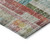 8' Terra Cotta Green And Brown Round Striped Washable Indoor Outdoor Area Rug