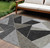9' X 12' Coffee Charcoal And Gray Geometric Washable Indoor Outdoor Area Rug