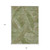 8' X 10' Olive Green Brown And Ivory Floral Washable Indoor Outdoor Area Rug