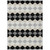 8' X 10' Black Ivory And Beige Geometric Washable Indoor Outdoor Area Rug