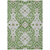 10' X 14' Green Gray And Taupe Floral Washable Indoor Outdoor Area Rug
