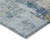 10' X 14' Linen Teal Blue And Copper Abstract Washable Indoor Outdoor Area Rug