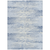 9' X 12' Sky Blue And Ivory Striped Washable Indoor Outdoor Area Rug