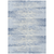 9' X 12' Sky Blue And Ivory Striped Washable Indoor Outdoor Area Rug