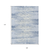9' X 12' Sky Blue And Ivory Striped Washable Indoor Outdoor Area Rug
