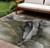 10' X 14' Gray And Silver Abstract Washable Indoor Outdoor Area Rug - Gray, Silver