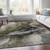 10' X 14' Gray And Silver Abstract Washable Indoor Outdoor Area Rug - Gray, Silver