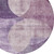 8' Purple And Lavender Round Geometric Washable Indoor Outdoor Area Rug Transitional Style - Purple, Lavender Color