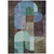 8' X 10' Brown Blue And Green Abstract Washable Indoor Outdoor Area Rug