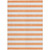 8' X 10' Salmon Striped Washable Non Skid Indoor Outdoor Area Rug