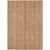9' X 12' Rust Beige And Linen Striped Washable Indoor Outdoor Area Rug