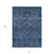 10' X 14' Navy Blue And Denim Blue Floral Washable Indoor Outdoor Area Rug
