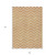 9' X 12' Orange And Beige Chevron Washable Indoor Outdoor Area Rug