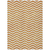 9' X 12' Orange And Beige Chevron Washable Indoor Outdoor Area Rug