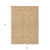 9' X 12' Orange And Beige Chevron Washable Indoor Outdoor Area Rug