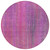 8' Round Lilac Round Striped Washable Non Skid Indoor Outdoor Area Rug