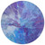 8' Purple And Navy Blue Round Abstract Washable Indoor Outdoor Area Rug