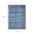 10' X 14' Denim Blue And Sky Blue Abstract Washable Indoor Outdoor Area Rug - Denim Blue, Sky Blue