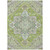 8' X 10' Green Ivory And Brown Oriental Washable Indoor Outdoor Area Rug