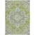 8' X 10' Green Ivory And Brown Oriental Washable Indoor Outdoor Area Rug