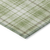9' X 12' Artichoke Green Brown And Ivory Plaid Washable Indoor Outdoor Area Rug