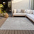 10' X 14' Taupe Beige And Ivory Abstract Washable Indoor Outdoor Area Rug - Taupe, Beige, Ivory