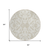 8' Beige And Ivory Round Damask Washable Indoor Outdoor Area Rug