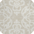8' Beige And Ivory Round Damask Washable Indoor Outdoor Area Rug