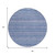 8' Denim Blue And Sky Blue Round Striped Washable Indoor Outdoor Area Rug - 880016763065