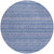 8' Denim Blue And Sky Blue Round Striped Washable Indoor Outdoor Area Rug - 880016763065