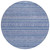 8' Denim Blue And Sky Blue Round Striped Washable Indoor Outdoor Area Rug - 880016763065