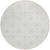 8' Ivory Beige And Taupe Round Floral Medallion Washable Indoor Outdoor Area Rug