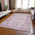 9' X 12' Pink Mauve And Blush Oriental Washable Indoor Outdoor Area Rug