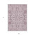 9' X 12' Pink Mauve And Blush Oriental Washable Indoor Outdoor Area Rug
