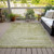 8' X 10' Artichoke Green And Ivory Abstract Washable Indoor Outdoor Area Rug - Artichoke Green, Ivory