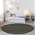 8' Round Olive Green Round Striped Washable Non Skid Indoor Outdoor Area Rug