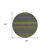 8' Round Olive Green Round Striped Washable Non Skid Indoor Outdoor Area Rug