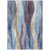 10' X 14' Denim Blue And Purple Abstract Washable Indoor Outdoor Area Rug