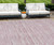 10' X 14' Blush Pink And Beige Striped Washable Indoor Outdoor Area Rug