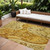 10' X 14' Terra Cotta Brown And Gold Floral Medallion Washable Indoor Outdoor Area Rug