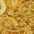 10' X 14' Terra Cotta Brown And Gold Floral Medallion Washable Indoor Outdoor Area Rug