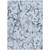 9' X 12' Denim Blue Floral Washable Non Skid Indoor Outdoor Area Rug - 608219084547