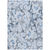 9' X 12' Denim Blue Floral Washable Non Skid Indoor Outdoor Area Rug