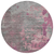 8' Blush Gray And Mauve Round Abstract Washable Indoor Outdoor Area Rug