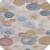 8' Blush Blue And Taupe Round Geometric Washable Indoor Outdoor Area Rug