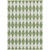 9' X 12' Green And Ivory Geometric Washable Indoor Outdoor Area Rug